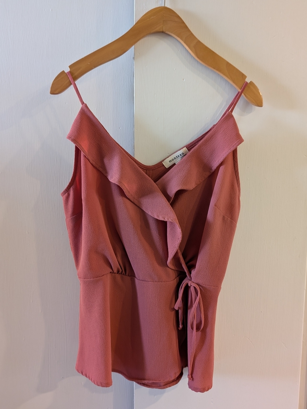 Monteau | Dusty Rose Tank RuffleTop